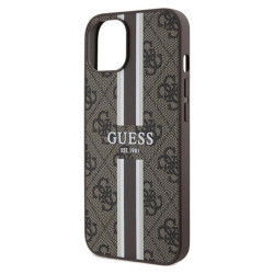 Guess 4G Printed Stripes MagSafe - Etui iPhone 15 (brązowy)'