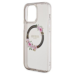 Guess IML Flowers Wreath MagSafe - Etui iPhone 15 Pro Max (czarny)'