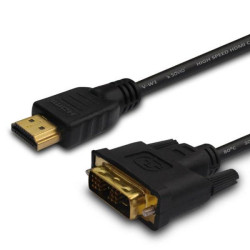 Kabel SAVIO cl-139 (HDMI M - DVI-D M; 1 8m; kolor czarny)'