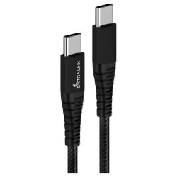 Extralink Smart Life Braided 100W USB Type-C to Type-C 480 Mbps, 20V 5A 2m czarny'