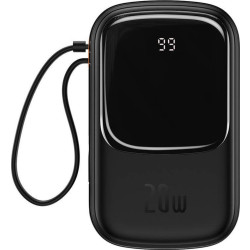 Baseus Qpow PRO z kablem Lightning portem USB-C i USB 20000mAh 20W czarny'