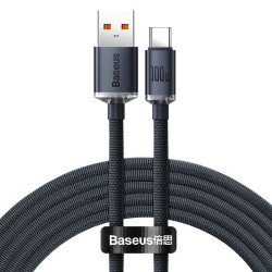 Baseus USB-A - USB-C Crystal Shine, 100W, 2m (czarny)'