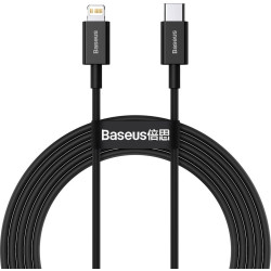 Baseus lightning - USB-C Superior Series, 20W, PD, 2m (czarny)'
