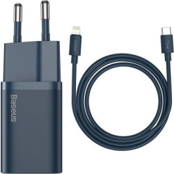 Baseus Super Si Quick Charger 1C 20W z przewodem USB-C do Lightning 1m (niebieska)'