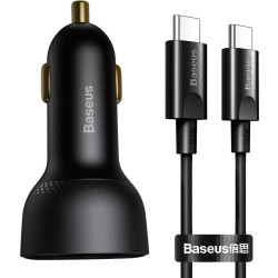 Baseus Superme USB, USB-C, 100W + kabel USB-C (czarna)'