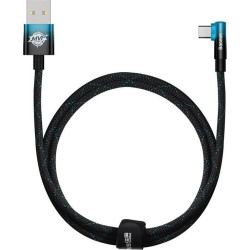Baseus USB-A - USB-C Elbow 1m 100W (czarno-niebieski)'