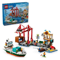 LEGO City 60422 Nadmorski port ze statkiem towarowym'
