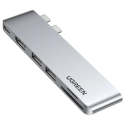 Replikator - Ugreen 6w1 CM380 USB-C dla MacBook Air / Pro szary'