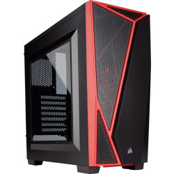 CARBIDE SERIES SPEC-04 Windowed ATX Mid-Tower Gaming Case - Black/Red'