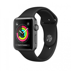 Apple Watch Series 3 GPS, 42mm Space Grey Aluminium Case with Black Sport Band'