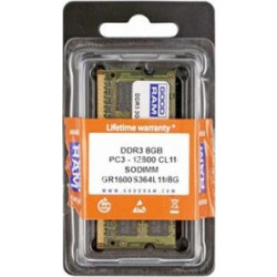 Pamięć GoodRam GR1600S364L11/8G (DDR3 SO-DIMM; 1 x 8 GB; 1600 MHz; CL11)'