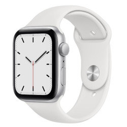 Apple Watch SE GPS, 44mm Silver Aluminium Case with White Sport Band - Regular'