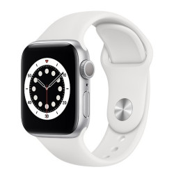 Apple Watch 6 GPS 40mm aluminium, srebrny | biały pasek sportowy (MG283WB/A)'