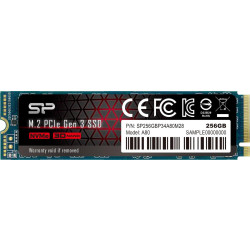 Dysk SSD Silicon Power A60 256GB M.2 PCIe NVMe Gen3x4 TLC 2100/1200 MB/s (SP256GBP34A60M28)'