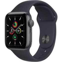 Apple Watch SE GPS, 40mm Space Grey Aluminium Case with Midnight Sport Band - Regular'