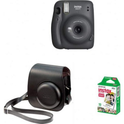 Aparat cyfrowy Fujifilm Instax Mini 11 ciemny szary + 10 shots + case (70100148256)'