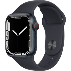 Apple Watch Series 7 GPS, 45mm Midnight Aluminium Case with Midnight Sport Band - Regular'