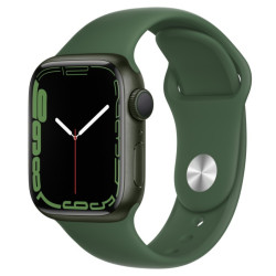 Apple Watch Series 7 GPS, 41mm Green Aluminium Case with Clover Sport Band - Regular'