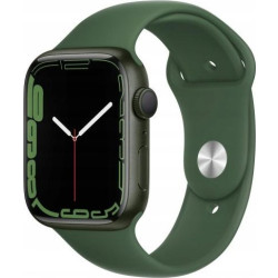 Apple Watch Series 7 GPS + Cellular, 45mm Green Aluminium Case with Clover Sport Band - Regular'
