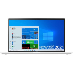 Laptop LG GRAM 15.6"2021 (15Z90P-G.AA64Y) - biały (15Z90P-G.AA64Y) Core i5-1135G7 | LCD: 15.6"FHD IPS | Intel Iris Xe | RAM: 16GB | SSD: 512GB M.2 PCIe | EVO | Windows 11'
