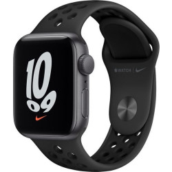 Apple Watch Nike SE GPS, 40mm Space Grey Aluminium Case with Anthracite/Black Nike Sport Band - Regular'