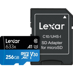 Karta pamięci - Lexar 256GB microSDXC High-Performance 633x UHS-I C10 A1 V30 U3 (LSDMI256BB633A)'