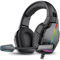 Słuchawki gamingowe REAL-EL GDX-7780 SURROUND 7.1 (black  RGB  z wbudowanym mikrofonem)'