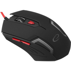 Mysz komputerowa Esperanza 6D EGM205R (optyczna; 2400 DPI; kolor czarny  kolor czerwony)'