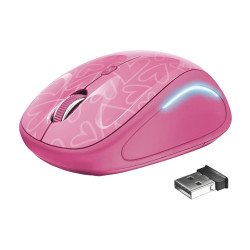 Mysz Trust Yvi FX 22336 (optyczna; 1600 DPI; kolor różowy)'