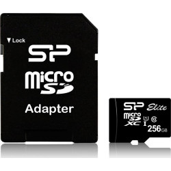 Karta pamięci Silicon Power microSDXC Elite 256GB CL10 UHS-1 (U1) + ADAPTER microSD-SD (SP256GBSTXBU1V10SP)'