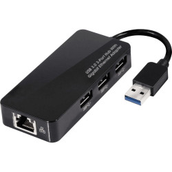 Karta sieciowa Club3D CSV-1430 (USB 3.0 3-Port Hub with Gigabit Ethernet)'