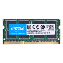 Pamięć Crucial CT51264BF160B (DDR3 SO-DIMM; 1 x 4 GB; 1600 MHz; CL11)'