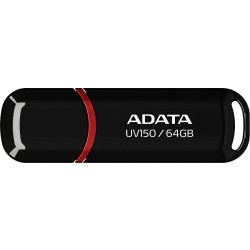 Pendrive ADATA UV150 AUV150-64G-RBK (64GB; USB 3.0; kolor czarny)'