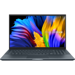 Laptop ASUS Zenbook Pro 15 UM535QE-KJ180X Ryzen 7 5800H 15.6  FHD 400nits AG LED Backlit IPS 16GB DDR4 SSD1TB GeForce RTX 3050Ti WLAN+BT Cam 64WHrs W11Pro Pine Grey'