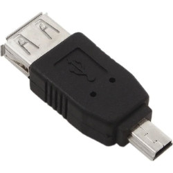 Adapter Akyga AK-AD-07 (USB F - Mini USB M; kolor czarny)'