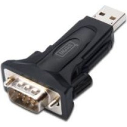 Adapter DIGITUS DA-70157 (USB M - RS-232 F; 0 8m; kolor czarny)'
