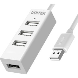 UNITEK HUB 4X USB 2.0 - BIAŁY  Y-2146'