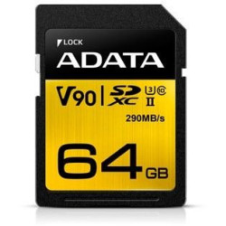 ADATA Premier One SDXC 64GB 290R/260W UHS-II U3 Class 10'