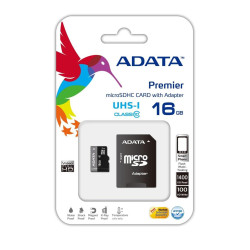 ADATA microSDHC 16GB Premier Class 10+ adapter'