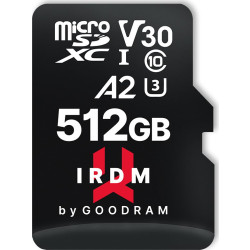 GOODRAM micro SDXC IRDM 512GB V30 A2 (UHS I U3) + adapter'