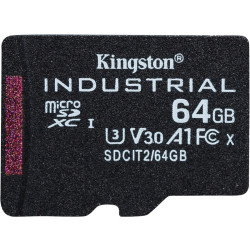 Kingston Industrial microSDHC 64GB Class 10 A1 pSLC + SD Adapter'