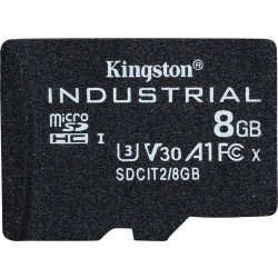 Kingston Industrial microSDHC 8GB Class 10 A1 pSLC + SD Adapter'