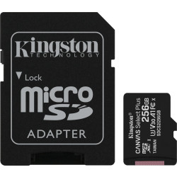 Karta pamięci z adapterem Kingston Canvas Select Plus SDCS2/256GB (256GB; Class 10  Class U1  V30; + adapter)'