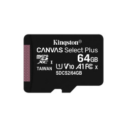 Karta pamięci z adapterem Kingston Canvas Select Plus SDCS2/64GB (64GB; Class 10  Class U1  V10; + adapter)'