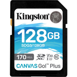 Kingston SDXC Canvas Go Plus 128GB 170R C10 UHS-I U3 V30'