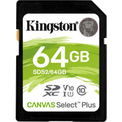 Karta pamięci Kingston Canvas Select Plus SDS2/64GB (64GB; Class U1  V10; Karta pamięci)'