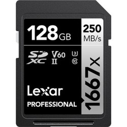 Lexar SDXC 128GB Professional 1667x UHS-II U3'