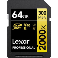 Lexar SDXC 64GB Professional 2000x UHS-II U3 ( 260/300 MB/s )'