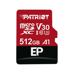 Karta pamięci z adapterem Patriot Memory EP Pro PEF512GEP31MCX (512GB; Class 10  Class A1  Class U3  V30; Adapter  Karta pamięci)'