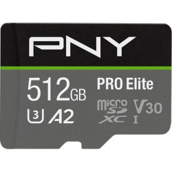 PNY PRO Elite microSDXC 512GB + Adapter SD'